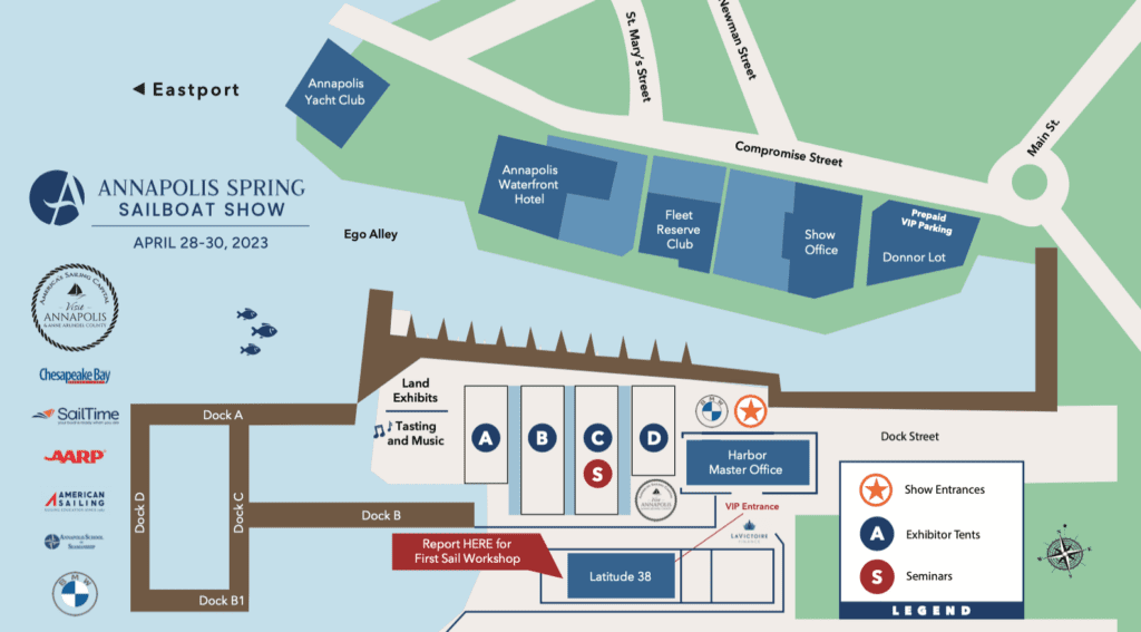 annapolis sailboat show map