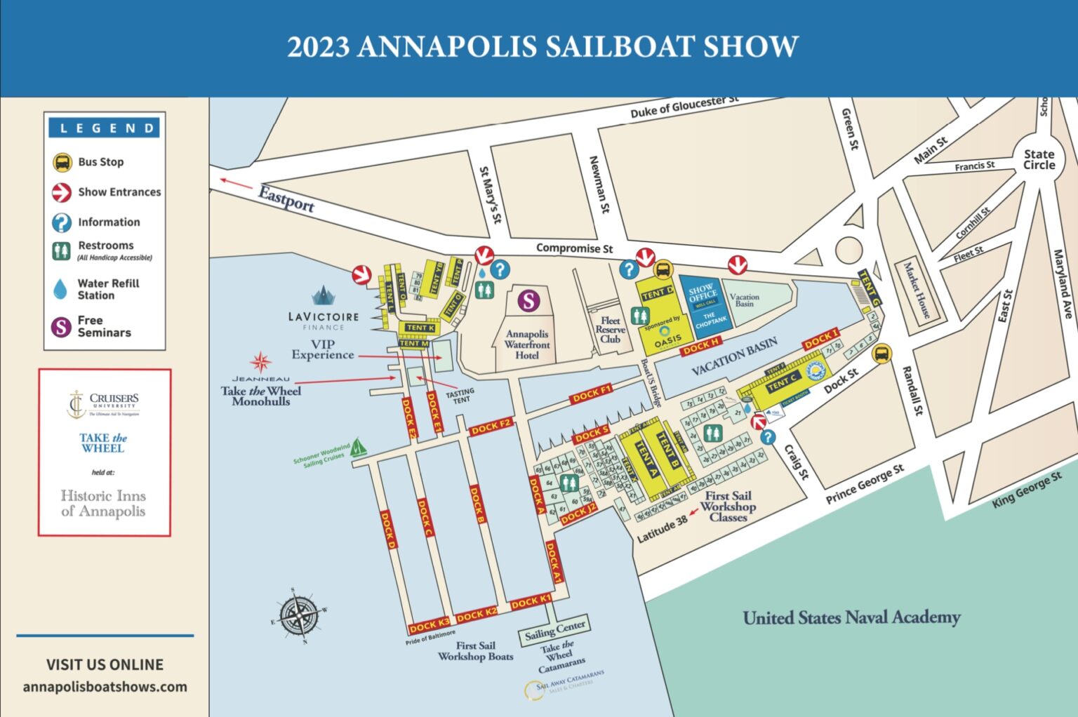 Show Map Annapolis Boat Shows