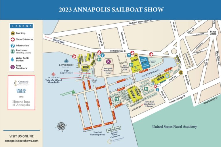 annapolis sailboat show map